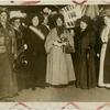 Center: Mrs. Emmeline Pankhurst, to her left, Inez Milholland Boissevain, to her right, Mrs. Harriet Stanton Blatch