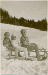 On a sleigh.