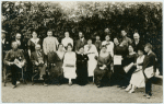 Rosika Schwimmer in Mandok (Hungary) [with the Rochlitz family] at the Rochlitz estate, 1918