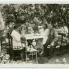 Dr. Charlotte Steinberger and friends in the garden, October 1930.