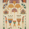 Egyptian no. 2: the lotus and papyrus, with feathers and palm branches.