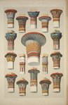 Egyptian no. 3: captials of columns, showing the varied applications of the lotus and papyrus.