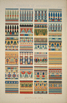 Egyptian no. 4: various cornices, formed by the pende[...] lotus.