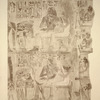 The ancestors: "chief of rowing, Ashmes," with his wife Apu (top) and Atefrura, tutor of the king's son Uazmes, and his wife Kem (bottom)
