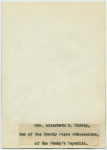 Mrs. Elizabeth Ridley, one of the twenty peace ambassadors of the Woman's Republic