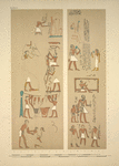 A scene representing the worship of Ptah, various tools and manufacturing processes, etc.