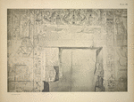 A goddess seated on a decorated throne
