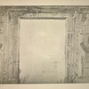 On the farther side of the main doorway we have a repetition of the last plate. Thothmes IV [Thutmose IV] sits on the raised throne, holding the the ... sceptre ...