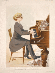 Paderewski at his favorite piano.