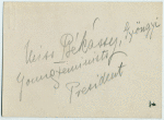 Miss Békássy, Young Feminist president.