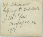 Bela Schwimmer, helping to distribute 'A Nok' fem[inist] newspaper in 1914.