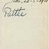 Mien Palthe, May 20, 1921.
