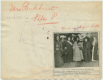 Center: Mrs. Emmeline Pankhurst, to her left, Inez Milholland Boissevain, to her right, Mrs. Harriet Stanton Blatch
