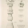 Persépolis. Portique no. 1. Détails des colonnes bases et chapiteaux.