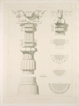 Persépolis. Portique no. 1. Détails des colonnes bases et chapiteaux.