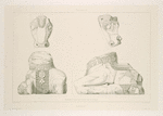 Persépolis. Portique no. 1. Fragments de chapiteaux trouvés dans les fouilles.