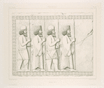 Persépolis. Palais no. 2. Bas-reliefs entre les deux rampes de l'escalier du centre.