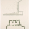 Persépolis. [Monument no. 10.] Plan et coupe de la tombe royale au sud-est du plateau.