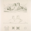 Nakch-i-Roustam. Vue, plan et élévation des deux autels du feu.)