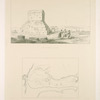 Passargade. Vue du tombeau dit de Cyrus; District de Morgaub (plan topographique).
