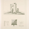 Passargade. Vue; Monument funéraire (plans).