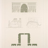 Ctesiphon. Palais sassanide. (Façade, coupe et plan.)