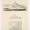 Babylone. Ruines du Birs Nemrod: vue, profil et plan.