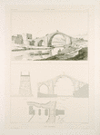 Altoun Kupri. Pont sassanide: vue, coupe, façade et plan.