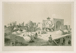 Mosquée royale & terrasses de maisons à Casbin [Qazvīn].