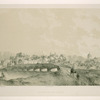 Vue du pont & de la ville de Khoûm [Qum].