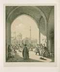 Entrée d'un caravân-sérail à Ispahan.