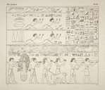 Darstellungen und Inschriften historischen Inhaltes aus dem Terrassentempel von Dêr-el Bah'eri in Ober-Aegypten, behandelnd vorzugsweise die im 17. Jahrhundert v. Chr. von Seiten der Königin Misaphris, Schwester Thutmosis III, nach Arabien entsendete Seeexpedition (ausgenommen die Opferliste e auf Taf. V und die auf Taf. VI, welche zwei Thebanischen Privatgräbern entnommen sind.)