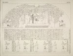 Die Decke in dem auf der 4. Terrasse befindlichen Grabtempel der Königin, welche hier dargestellt ist in Adoration vor den verschiedenen Stunden des Tages und der Nacht. (Diese Tafeln bilden eine Ergänzung des Werkes: "Flotte einer Aegyptischen Königin.")