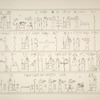 Astronomische Darstellungen und Inschriften aus Dendera, angebracht in einem der Zimmer und an der Decke des grossen Saales.