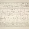 Astronomische Darstellungen und Inschriften aus Dendera, angebracht in einem der Zimmer und an der Decke des grossen Saales.