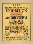 1921 thirty sixth annual exhibition of the architectural league of New York