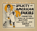 The society of American fakirs exhibition