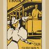 By broomstick train.