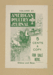 Volume 27. American poultry journal.