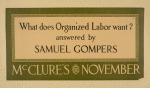 What does organized labor [...] McClure's November.