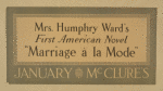 Mrs. Humphrey Ward's [...] Janurary McClure's.