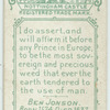 Ben Jonson.
