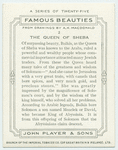 The Queen of Sheba.