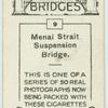 Menai Strait Suspension Bridge.