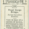 Royal Gorge Bridge across Canadian Rockies.