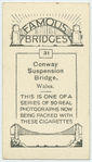 Conway Suspension Bridge, Wales.