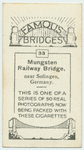 Mungsten Railway Bridge near Solingen, Germany.
