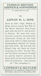 Captain W. L. Hope.