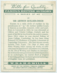 Sir Arthur Quiller-Couch.
