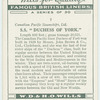 S. S. "Duchess of York".
